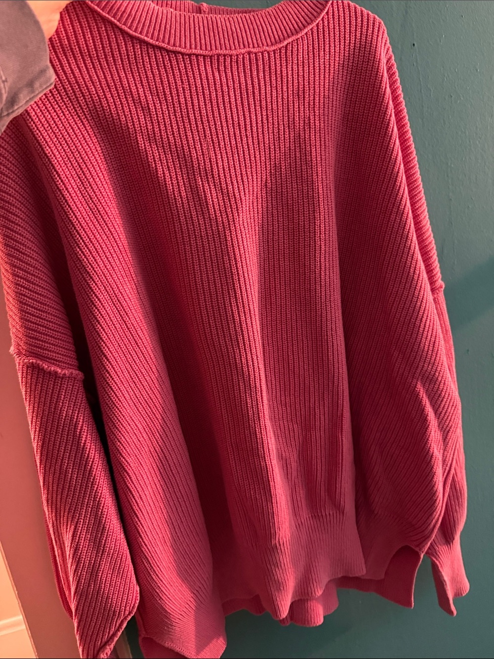 Arie Women's Cozy Ribbed Crewneck Sweater - Pink